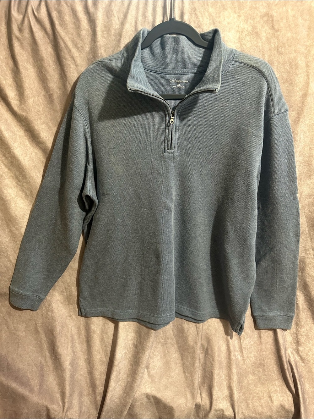 croft & barrow Men's Half-Zip Pullover Sweater in Slate Gray